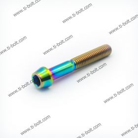 Titanium Alloy Gr5 Tappered Head DIN912 Rainbow Bolt