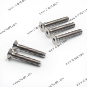 M6×1.0P Half Thread Flat Socket Cap Class 9.8 Gr5 Titanium DIN7991 Screws
